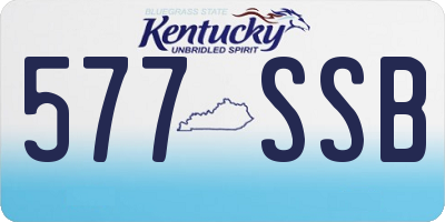 KY license plate 577SSB