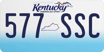 KY license plate 577SSC