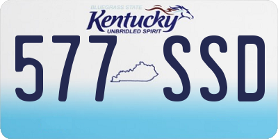 KY license plate 577SSD