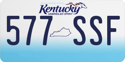 KY license plate 577SSF