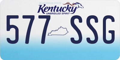 KY license plate 577SSG