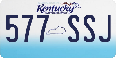 KY license plate 577SSJ