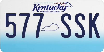 KY license plate 577SSK