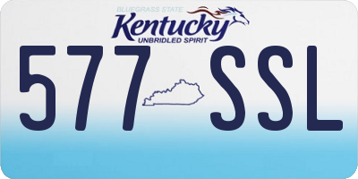 KY license plate 577SSL