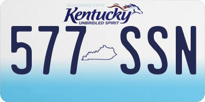 KY license plate 577SSN