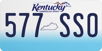 KY license plate 577SSO