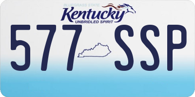 KY license plate 577SSP