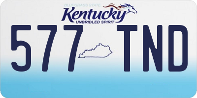 KY license plate 577TND