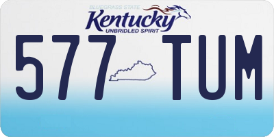 KY license plate 577TUM