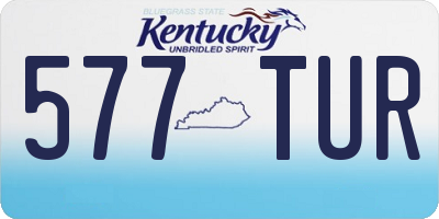 KY license plate 577TUR