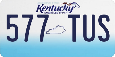 KY license plate 577TUS