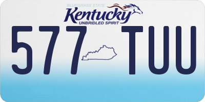 KY license plate 577TUU