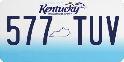 KY license plate 577TUV