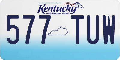 KY license plate 577TUW
