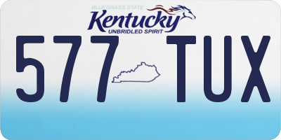 KY license plate 577TUX