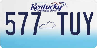 KY license plate 577TUY
