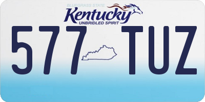 KY license plate 577TUZ