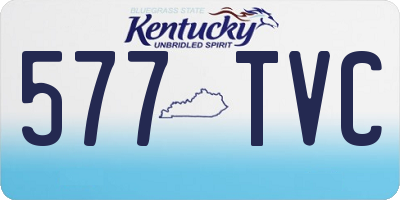 KY license plate 577TVC