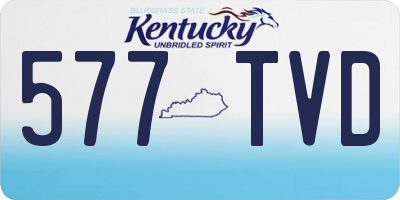 KY license plate 577TVD