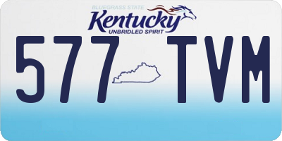 KY license plate 577TVM