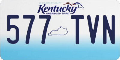 KY license plate 577TVN