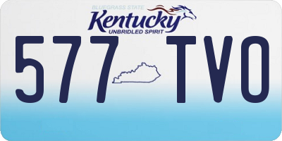 KY license plate 577TVO