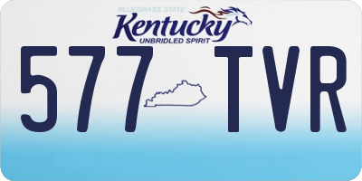 KY license plate 577TVR