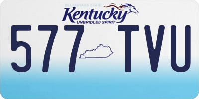 KY license plate 577TVU