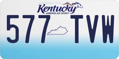 KY license plate 577TVW