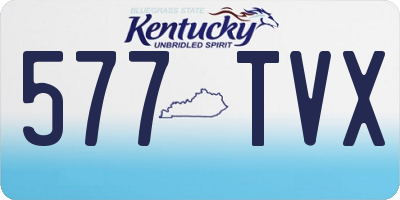 KY license plate 577TVX