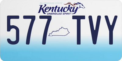 KY license plate 577TVY