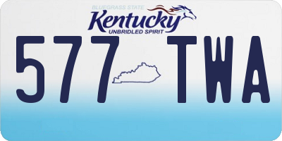 KY license plate 577TWA