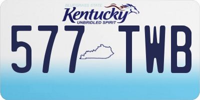 KY license plate 577TWB