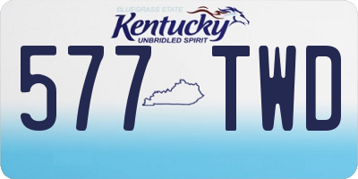 KY license plate 577TWD