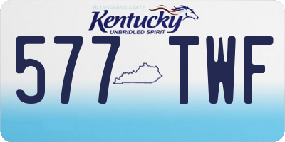 KY license plate 577TWF