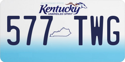 KY license plate 577TWG