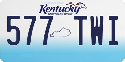 KY license plate 577TWI