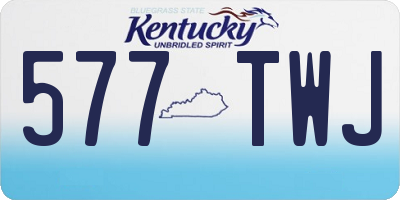 KY license plate 577TWJ
