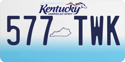 KY license plate 577TWK