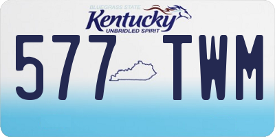 KY license plate 577TWM