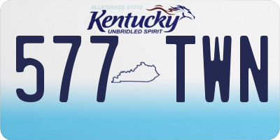 KY license plate 577TWN