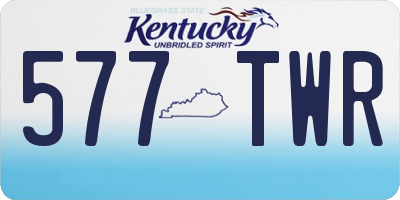 KY license plate 577TWR