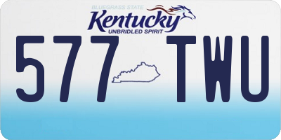 KY license plate 577TWU