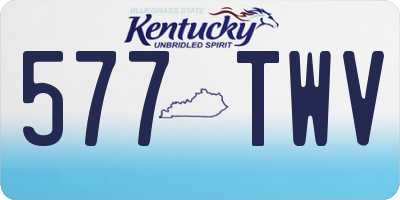 KY license plate 577TWV