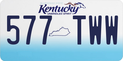 KY license plate 577TWW