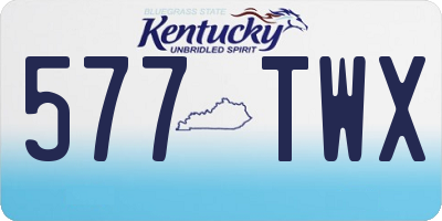 KY license plate 577TWX