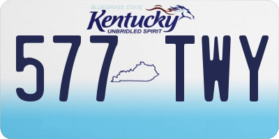 KY license plate 577TWY