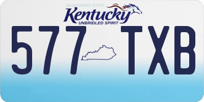 KY license plate 577TXB