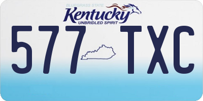 KY license plate 577TXC