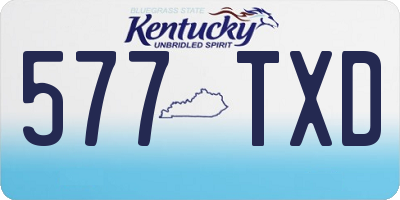 KY license plate 577TXD